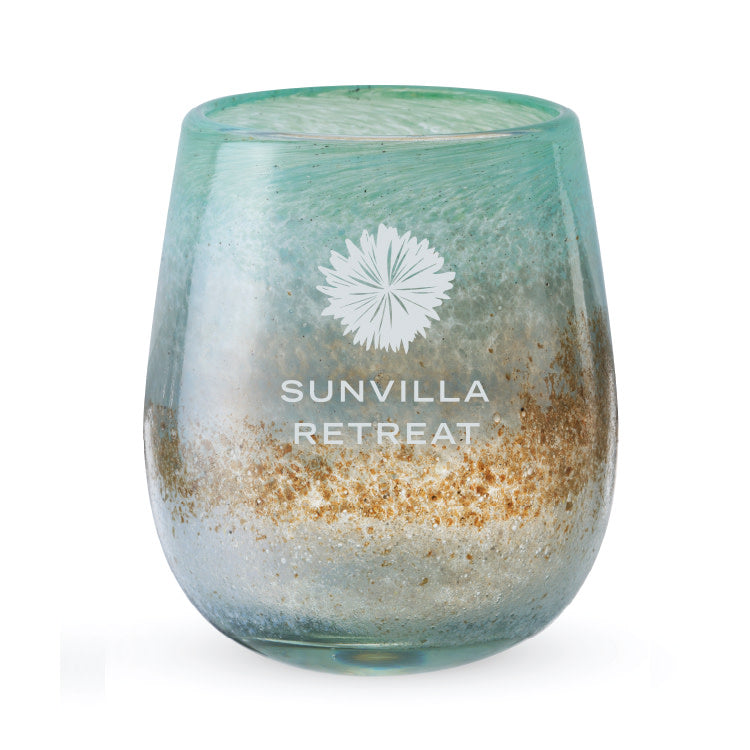 Segunda Vida Playa Bonita Recycled Stemless Wine Glasses, Set of 2