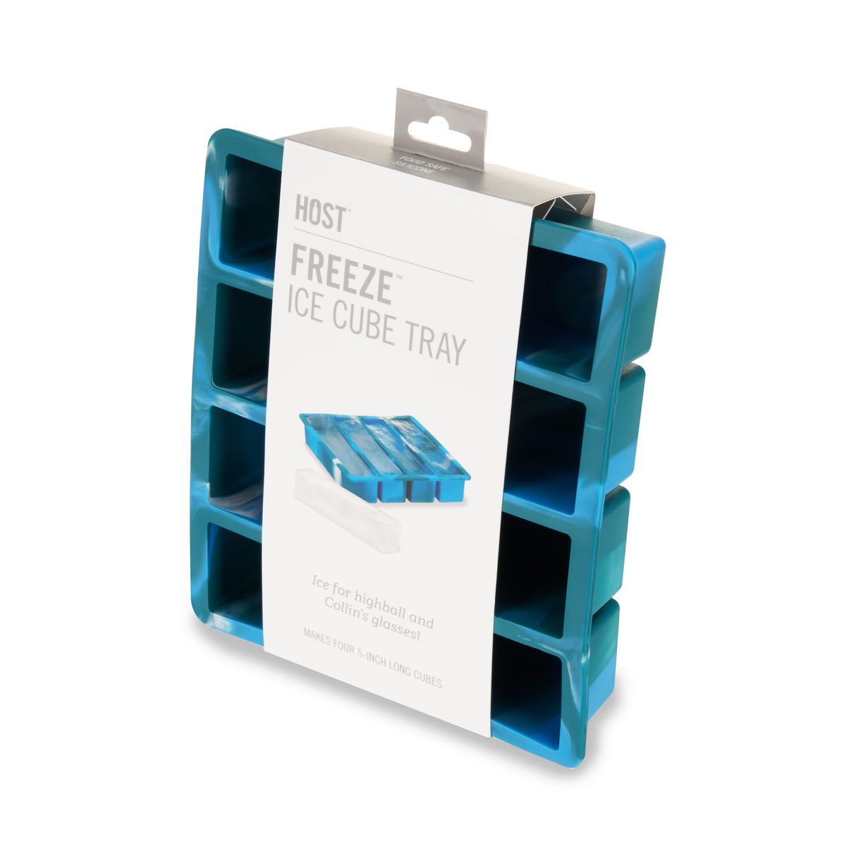 Water Bottle Ice Cube Tray in Blue Marble