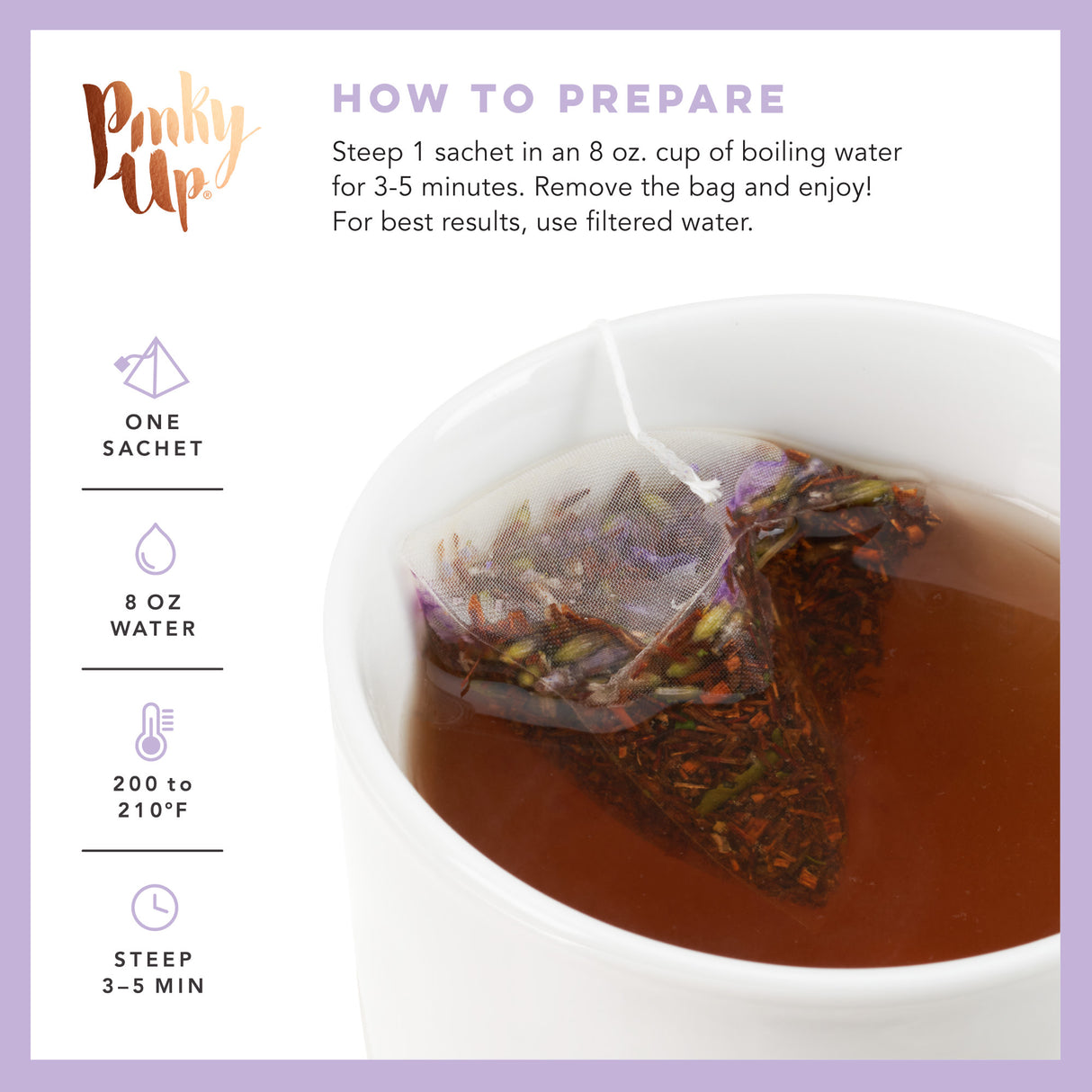 Honey Lavender Rooibos Tea, 15 Sachets