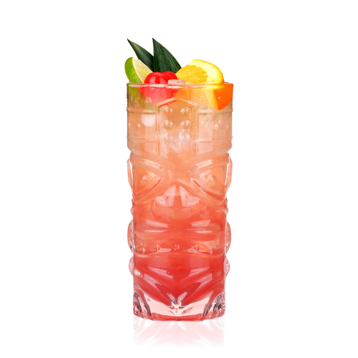 Pacific Crystal Tiki Glasses, Set of 2