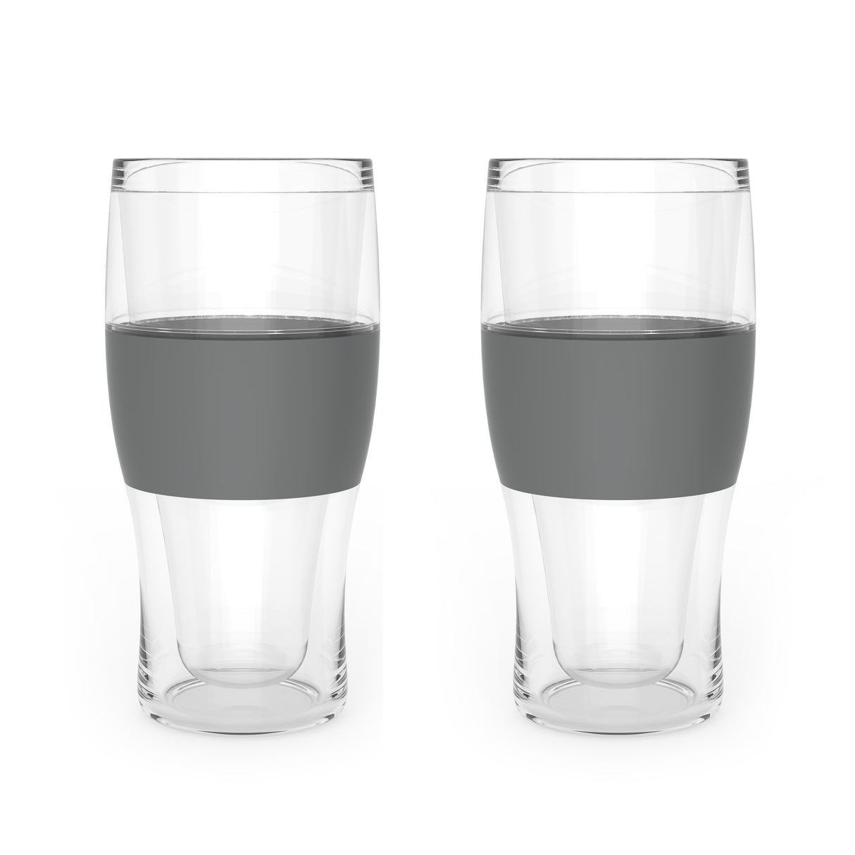 Beer FREEZE Cooling Cup in Gray, Set of 2