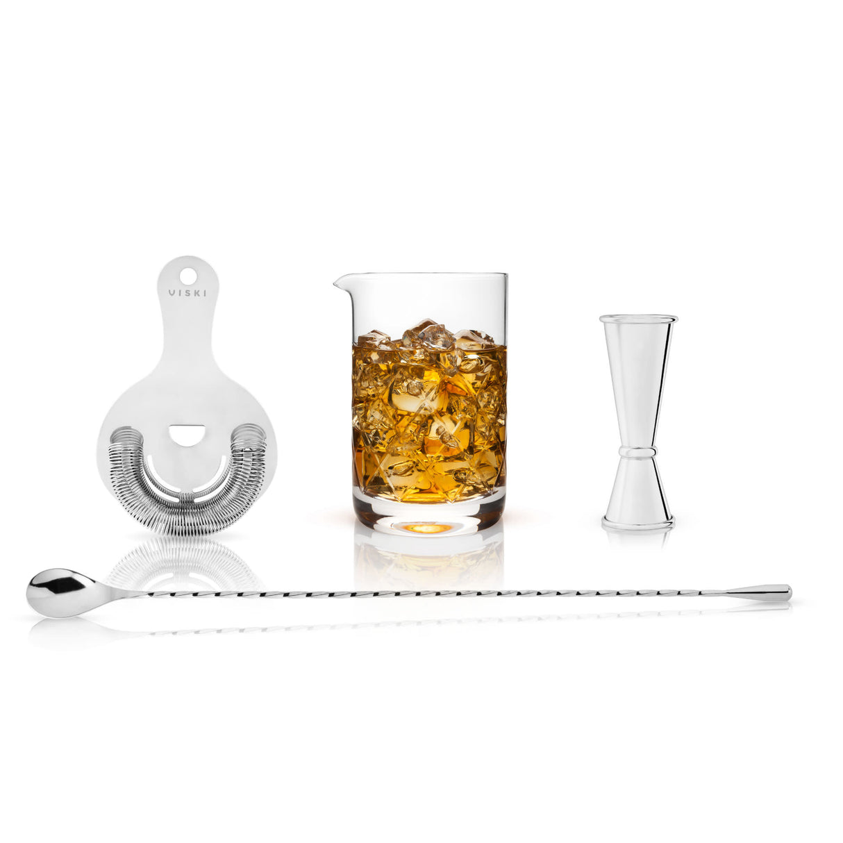Harrison Barware Set in Stainless Steel, Set of 4