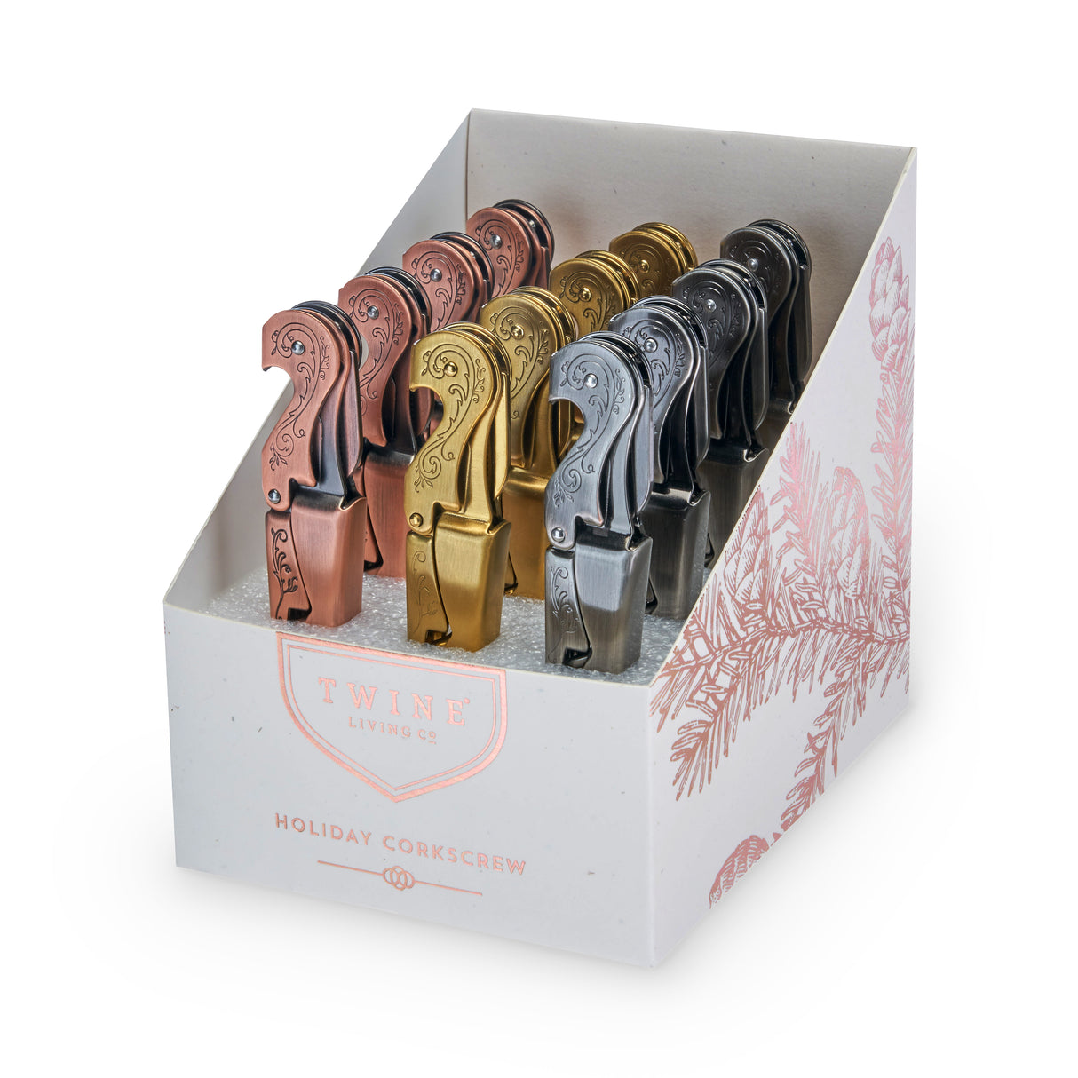 Satin Stamped Corkscrew in Assorted Colors, Bulk