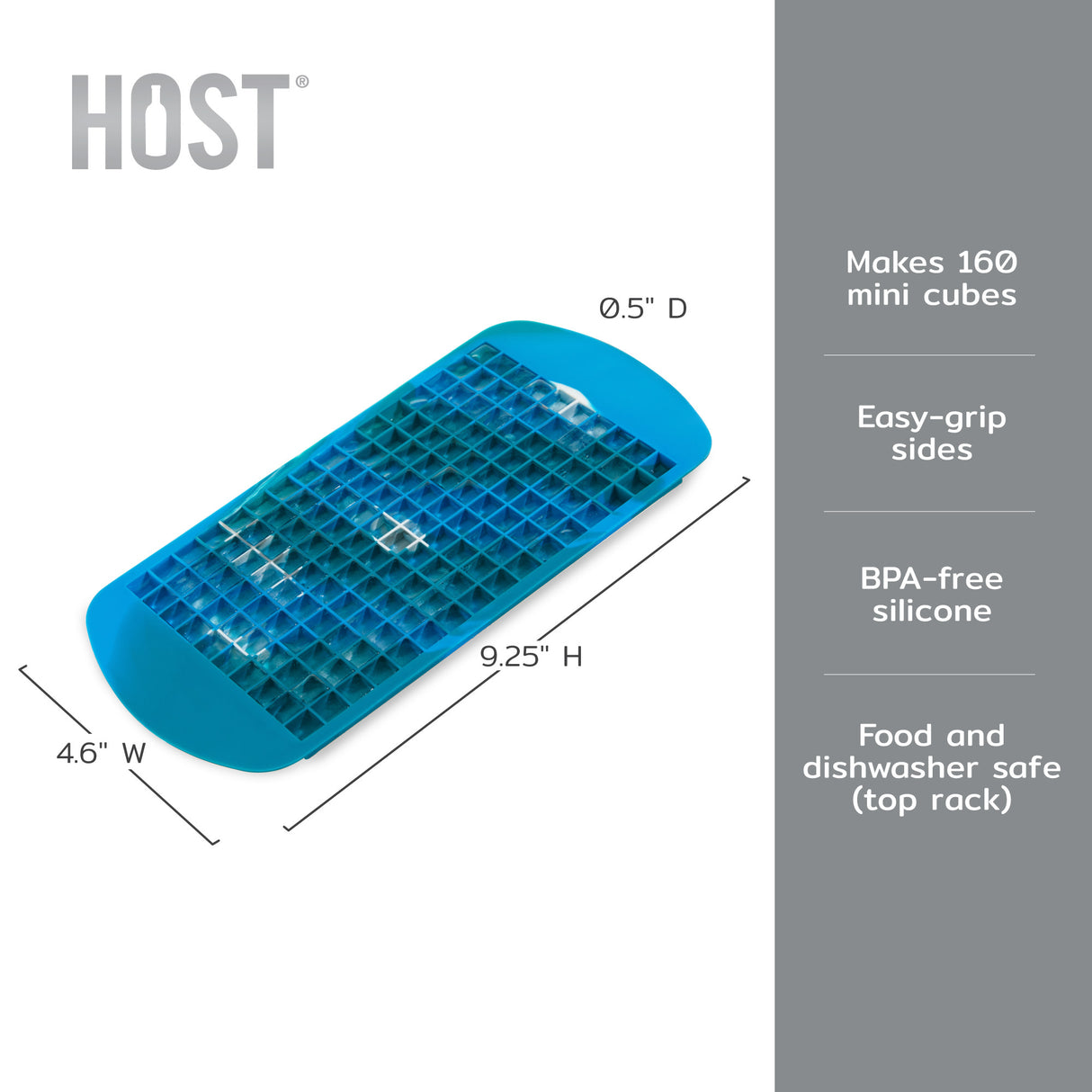 Mini Ice Cube Tray in Blue Marble