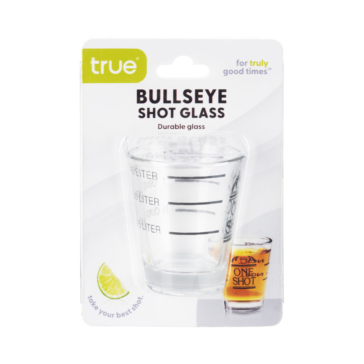 Bullseye 1.5 oz Measured Shot Glass