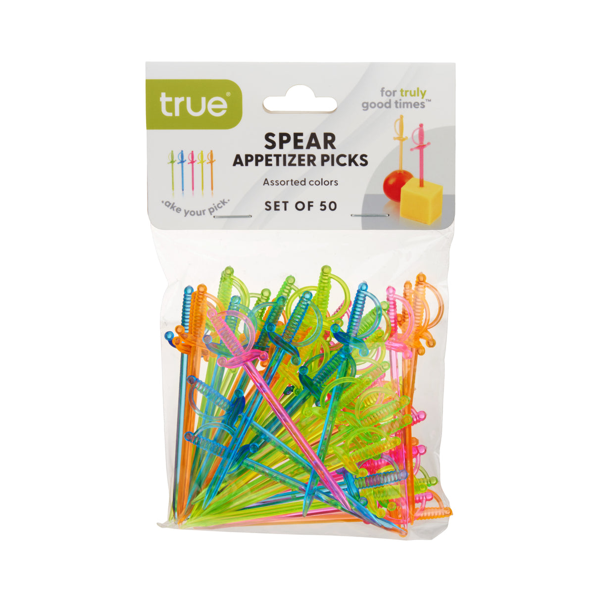 Party Touche Spear Appetizer Picks in Assorted Colors, 50ct