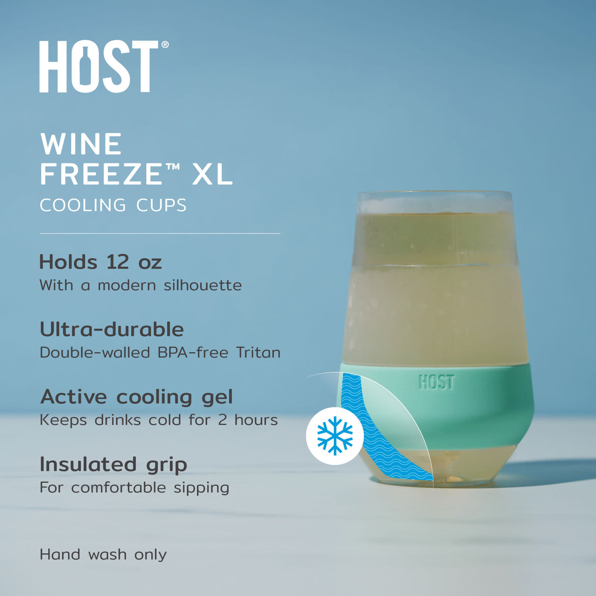 Wine FREEZE XL Cooling Cup in Mint