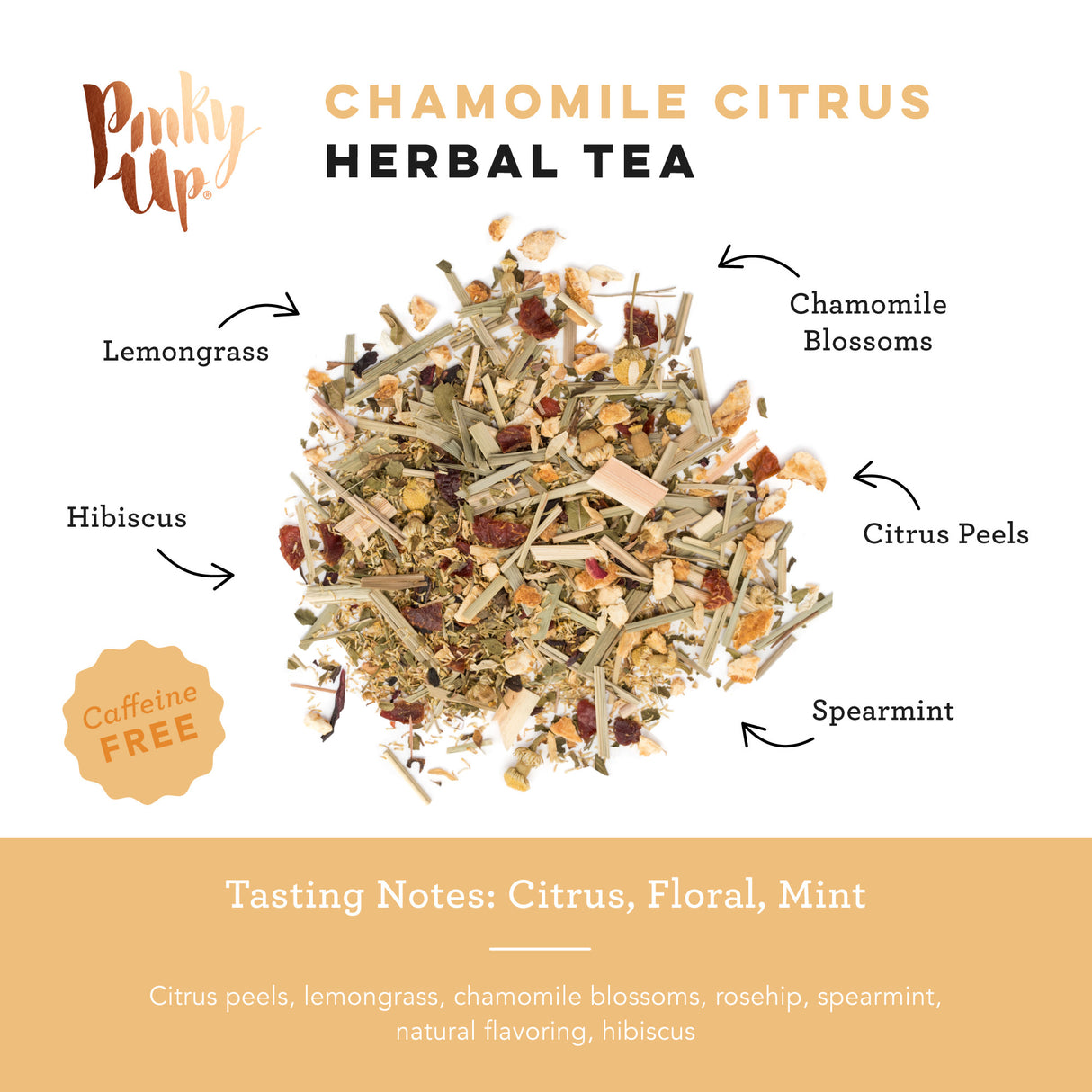 Chamomile Citrus Herbal Tea, 15 Sachets
