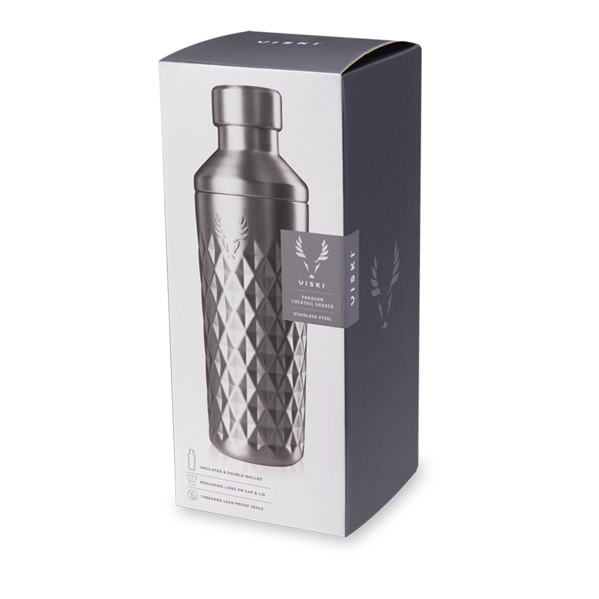Paragon Stainless Steel Cocktail Shaker in Platinum