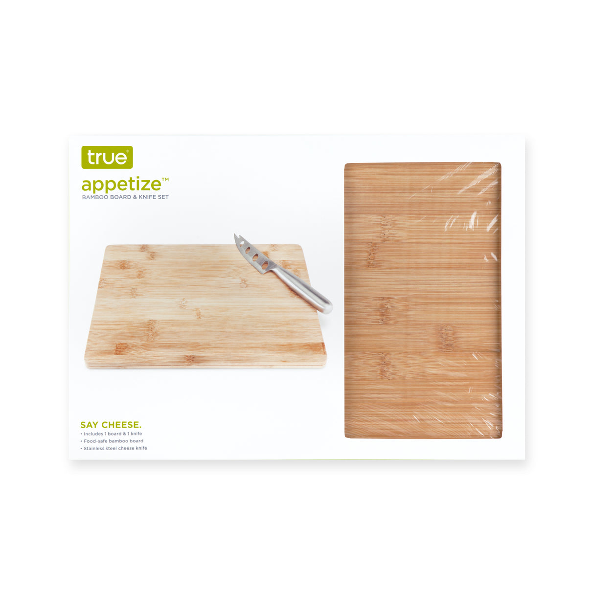 Appetize Bamboo Board & Knife Set