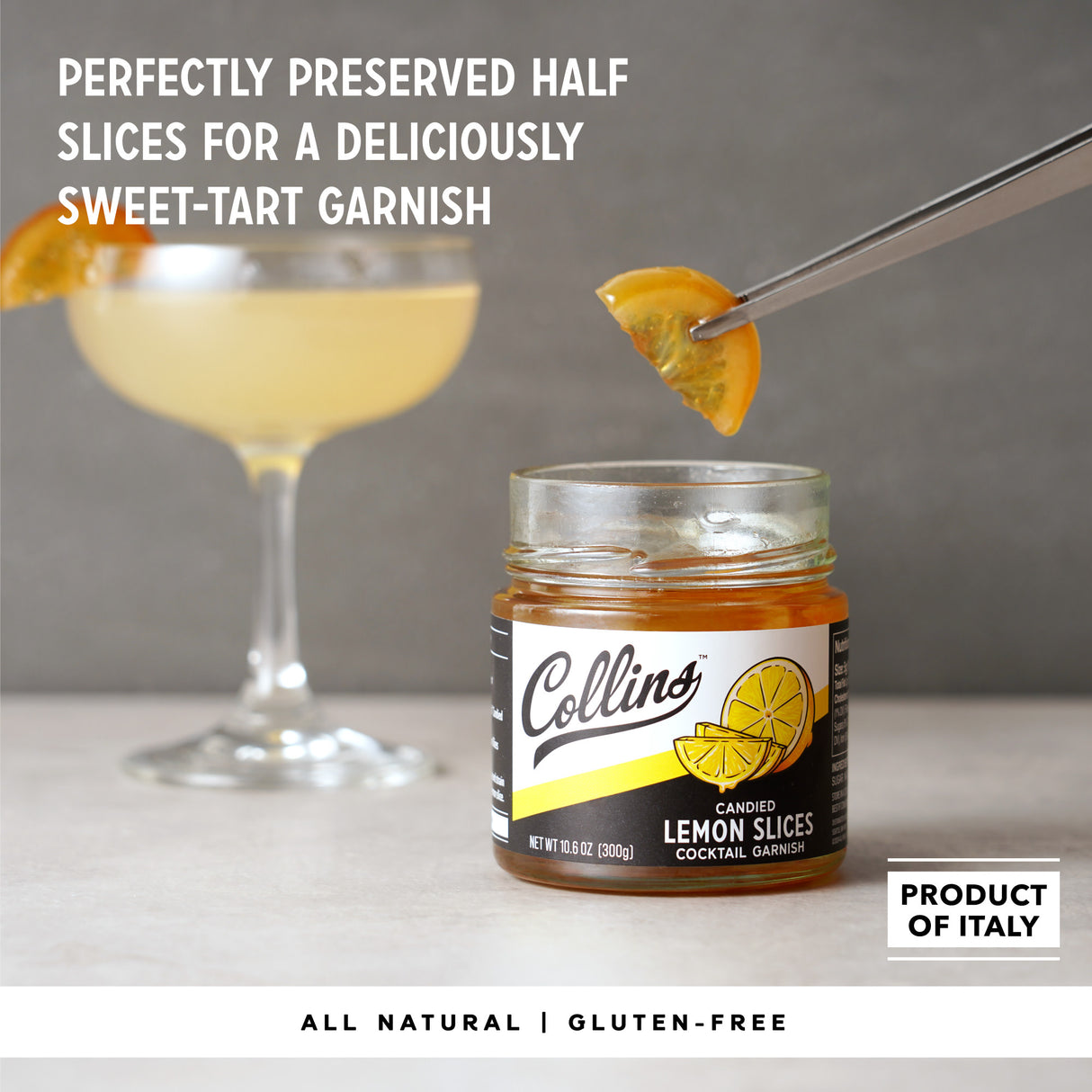 Candied Lemon Slices in Syrup, 10.6 oz