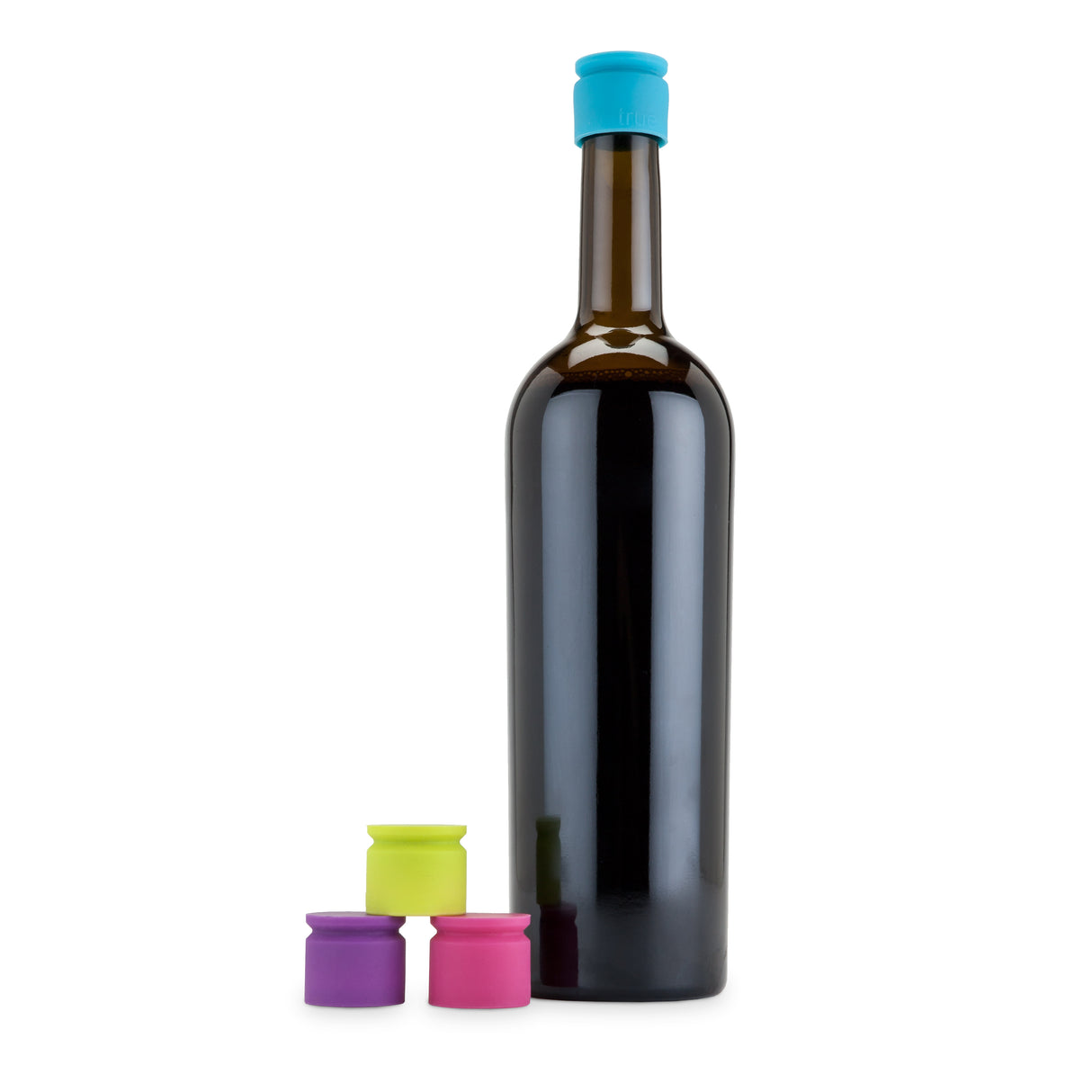 TrueCap Silicone Bottle Stopper in Assorted Jewel Tone, Bulk