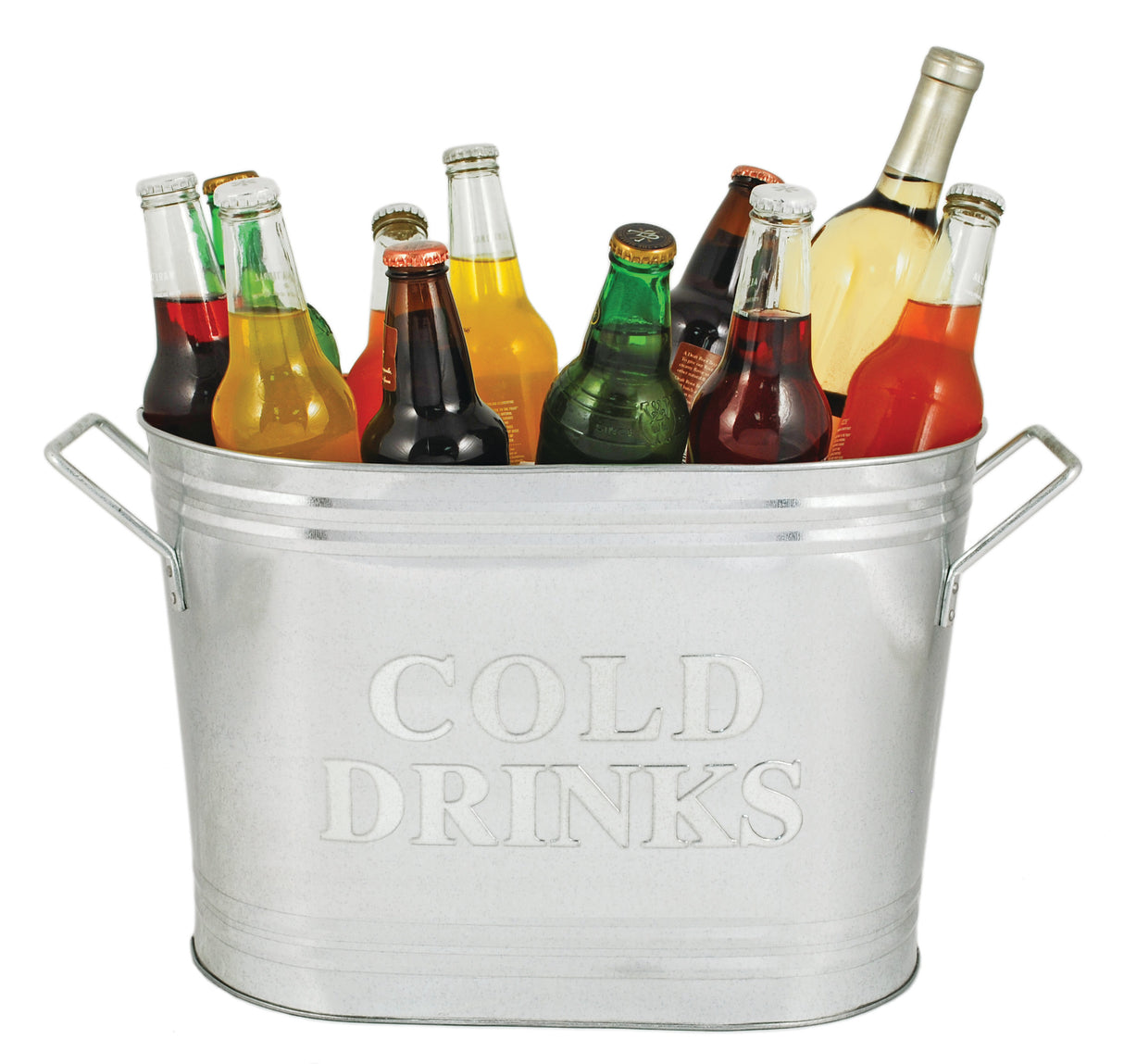 Cold Drinks Galvanized Metal Beverage Tub