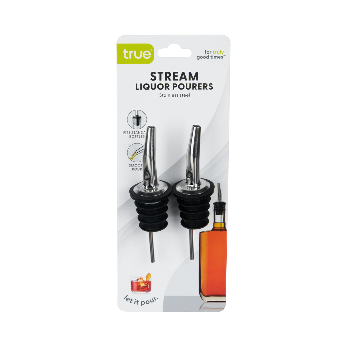 Stream Stainless Steel Pour Spout, Set of 2