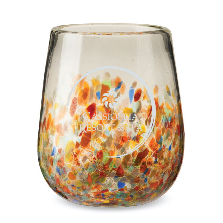 Segunda Vida Artistico Recycled Stemless Wine Glasses, Set of 2