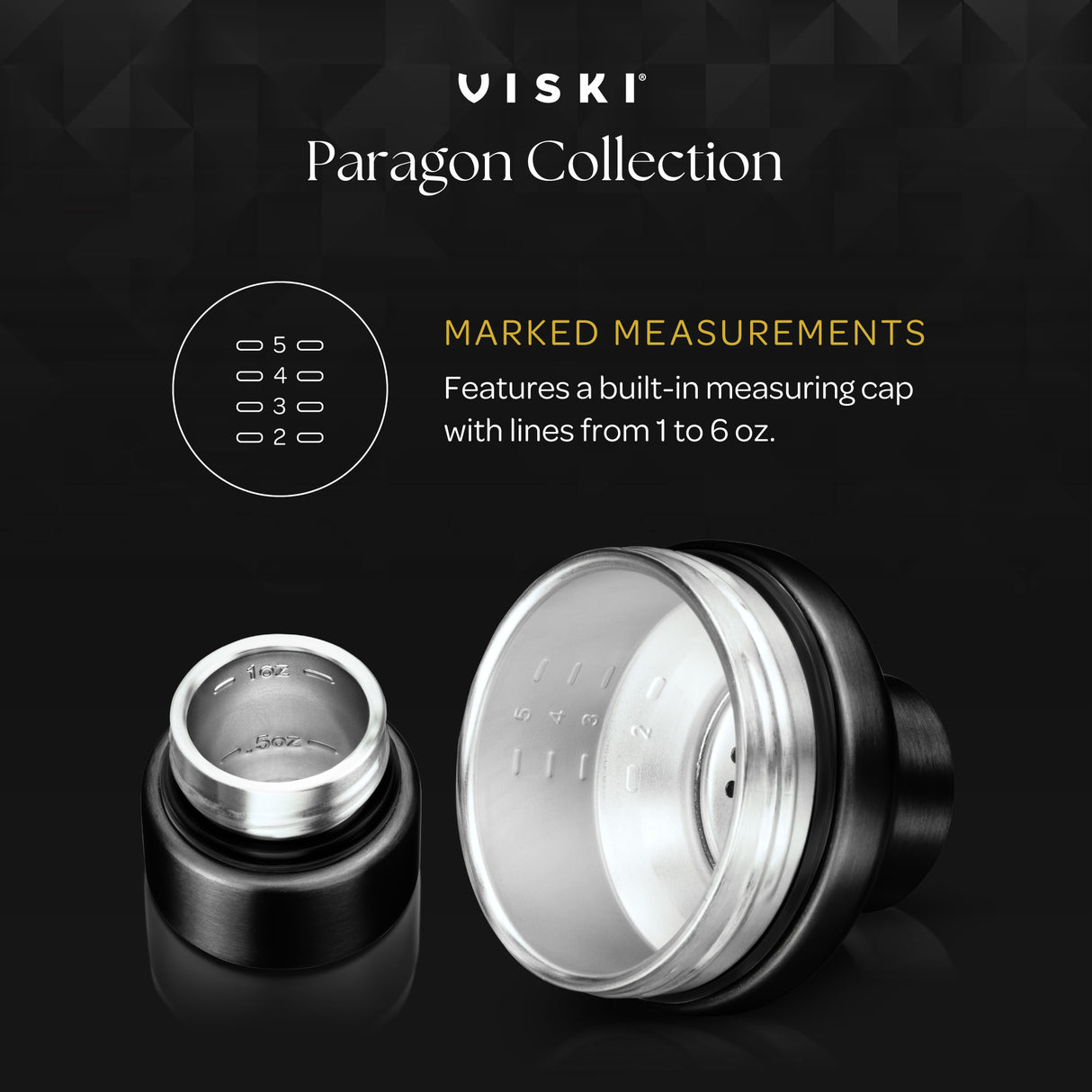 Paragon Stainless Steel Cocktail Shaker in Obsidian