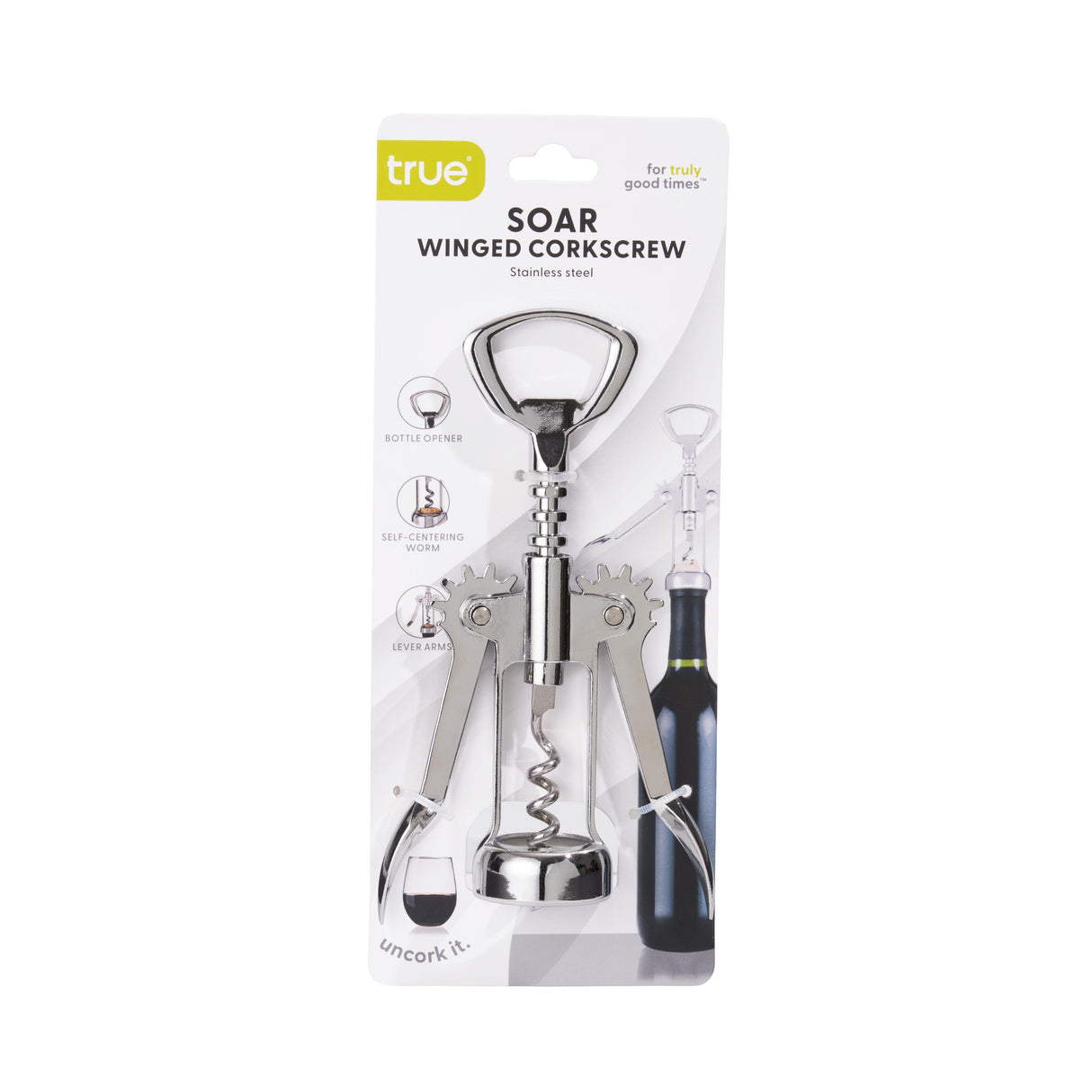 Soar Winged Corkscrew in Stainless Steel