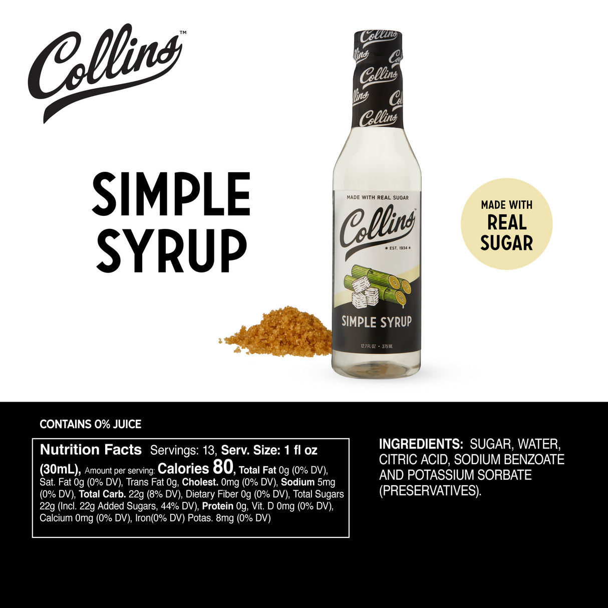 Simple Syrup, 12.7 oz