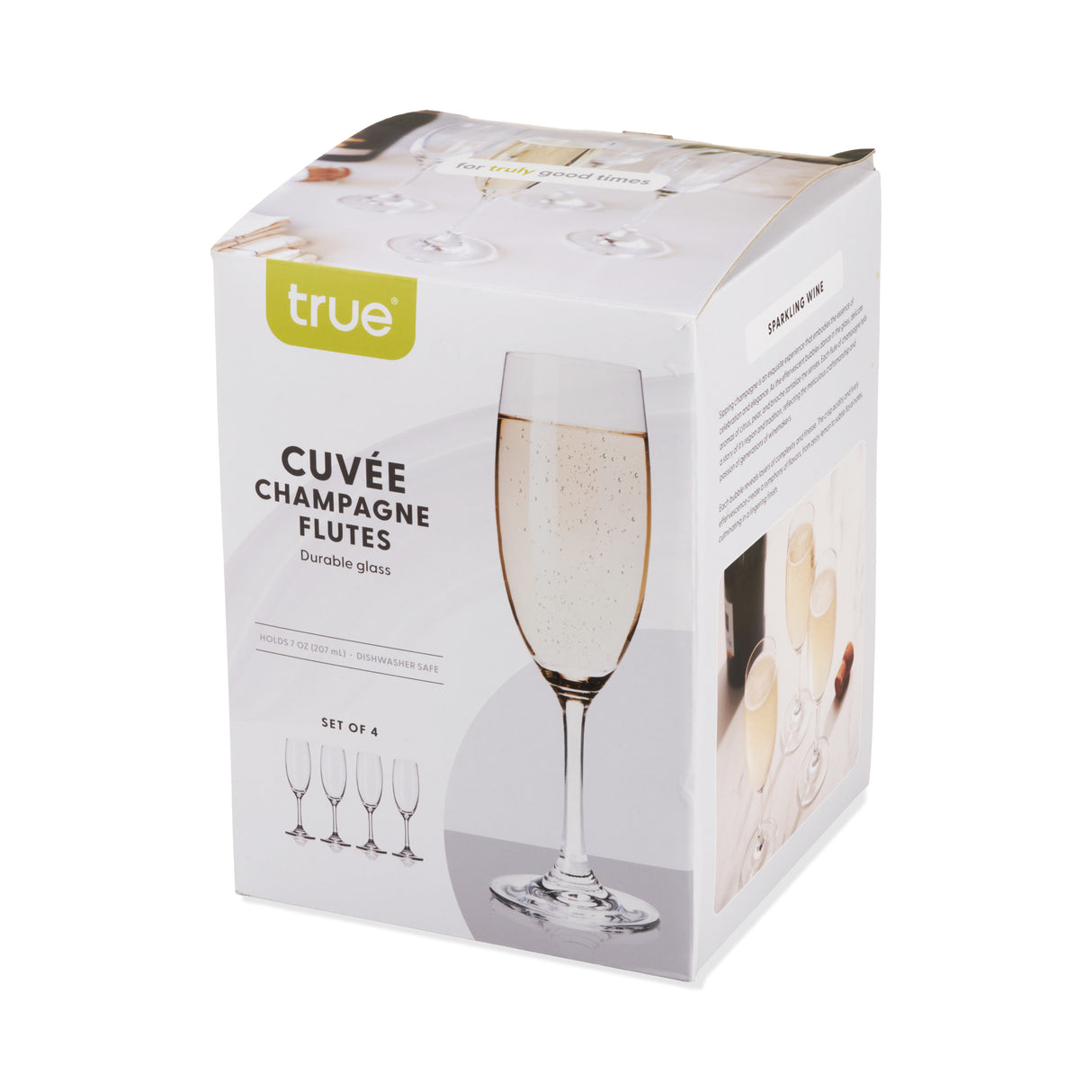 Cuvée 7 oz Stemmed Champagne Flute, Set of 4