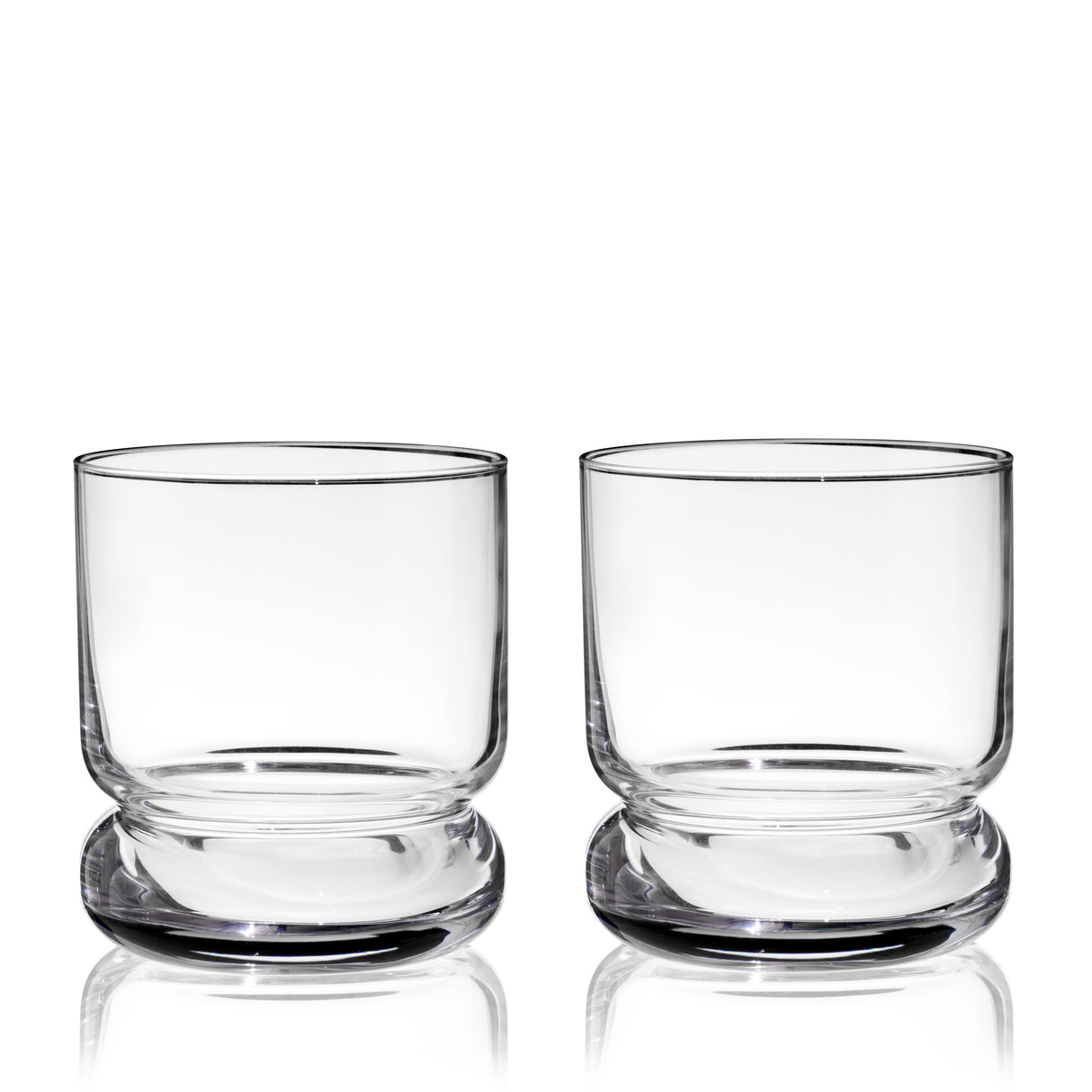 Mercury Crystal Rocks Glasses, Set of 2