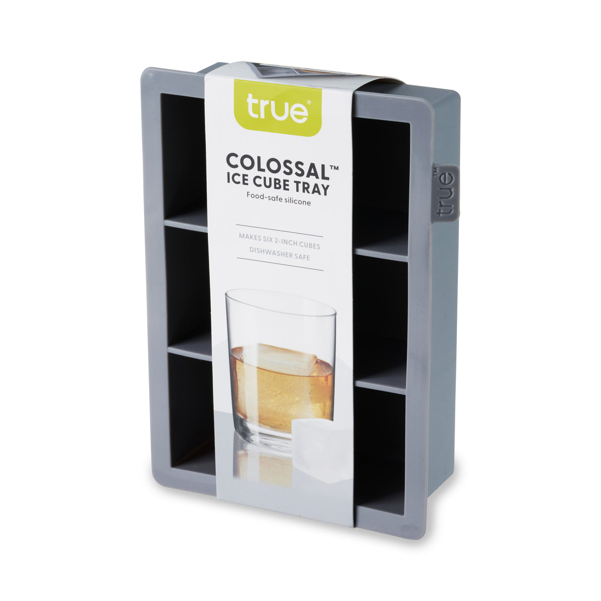 Colossal 2" Silicone Ice Cube Tray in Gray