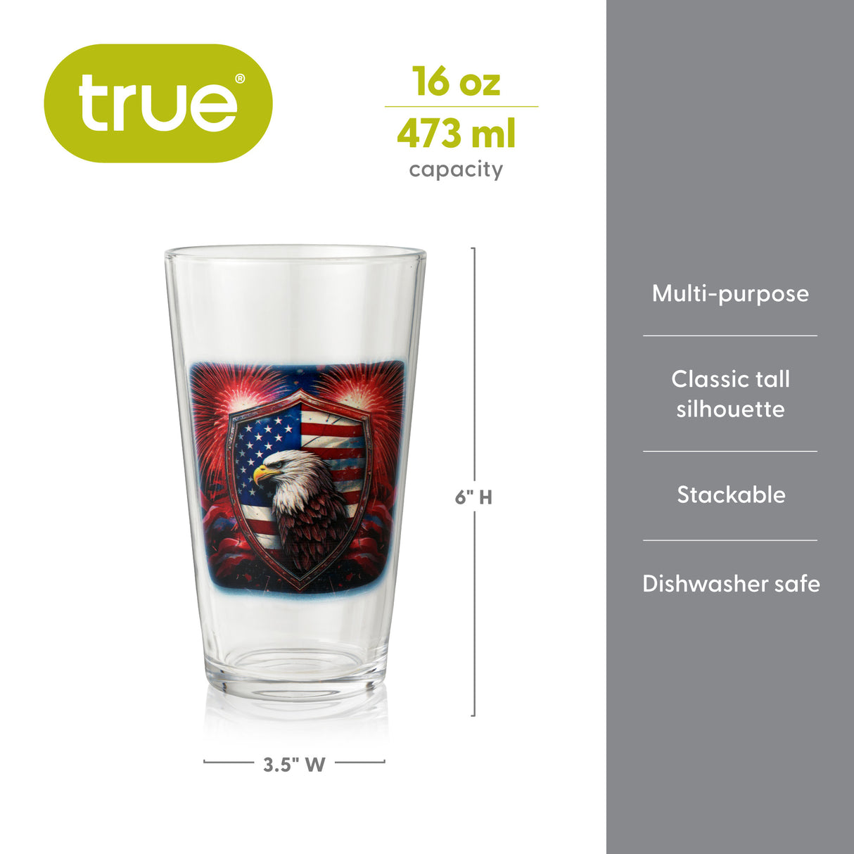 Eagle & Crest Pint Glass