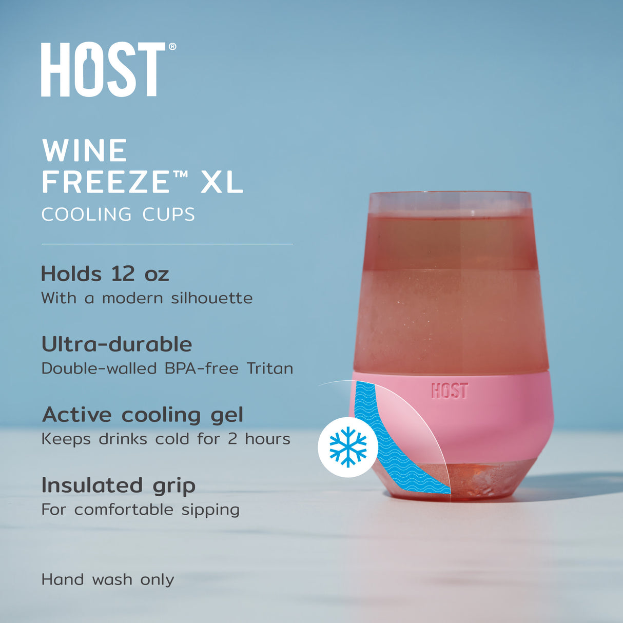 Wine FREEZE XL Cooling Cup in Tinted, Set of 4