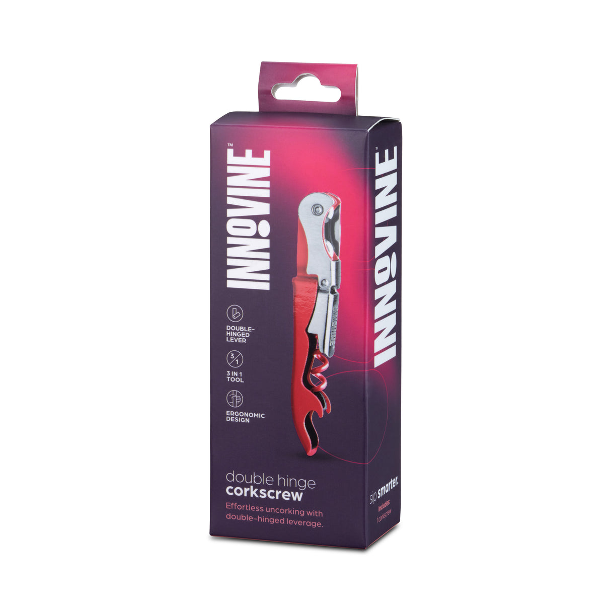 Double Hinged Corkscrew in Raspberry