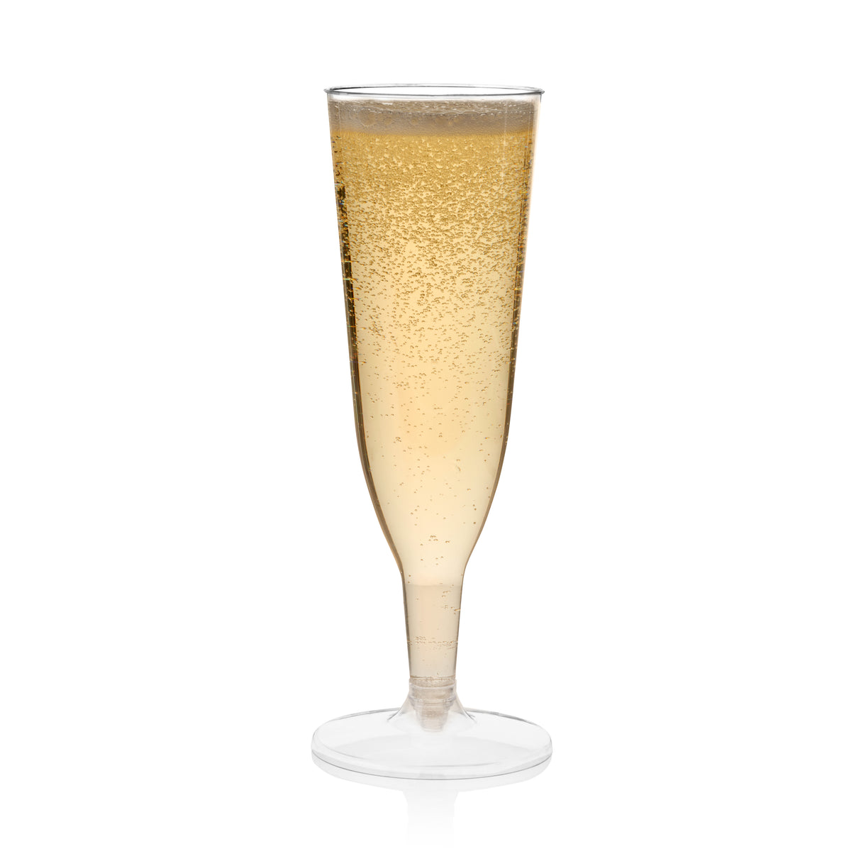 Party Plastic Champagne Flutes in Clear, Set of 12