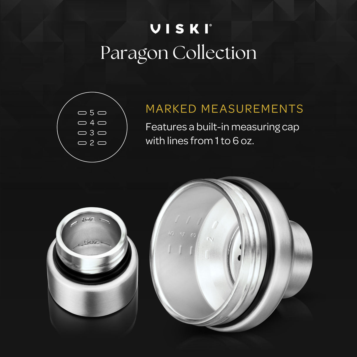 Paragon Stainless Steel Cocktail Shaker in Platinum