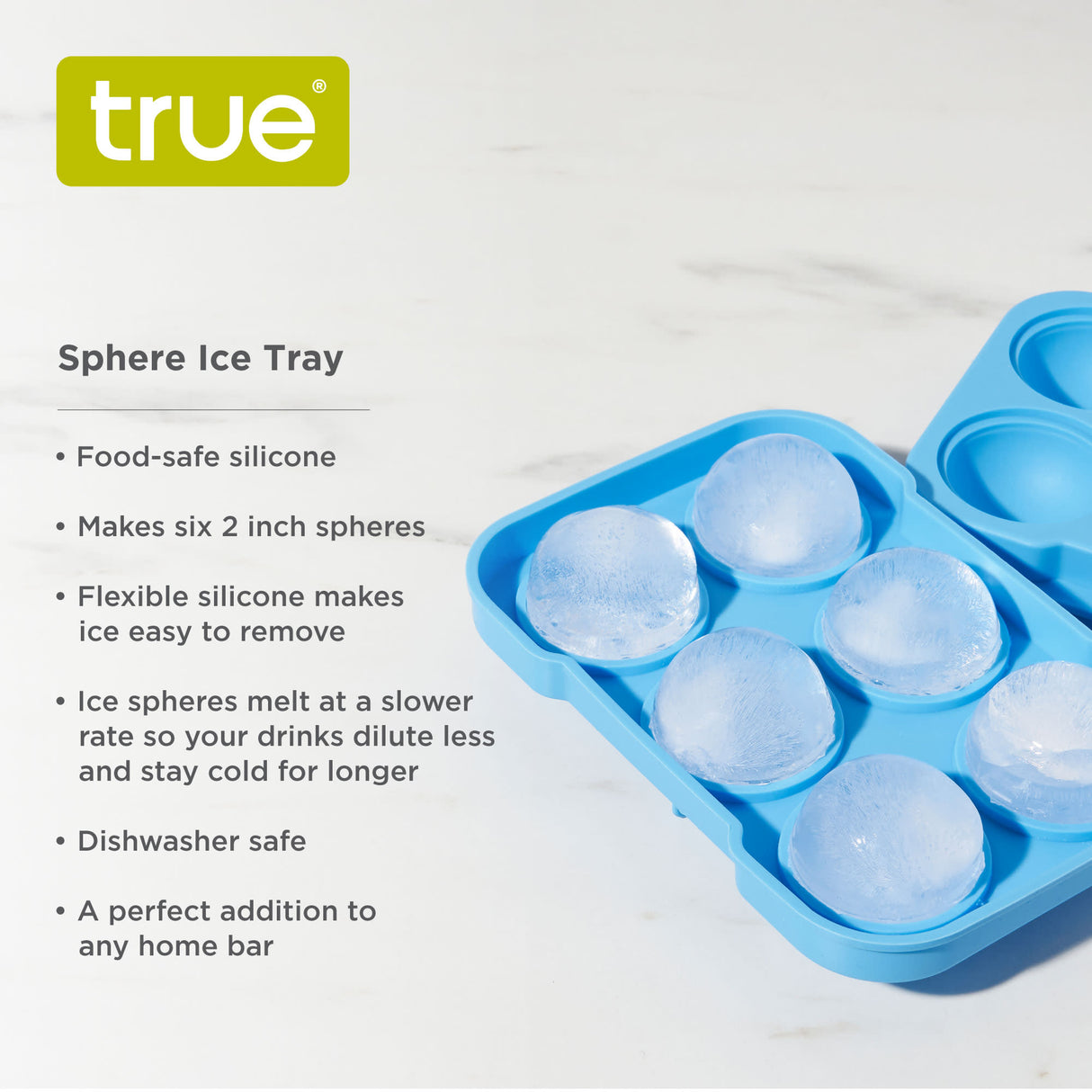 Sphere 2" Silicone Ice Sphere Mold in Blue