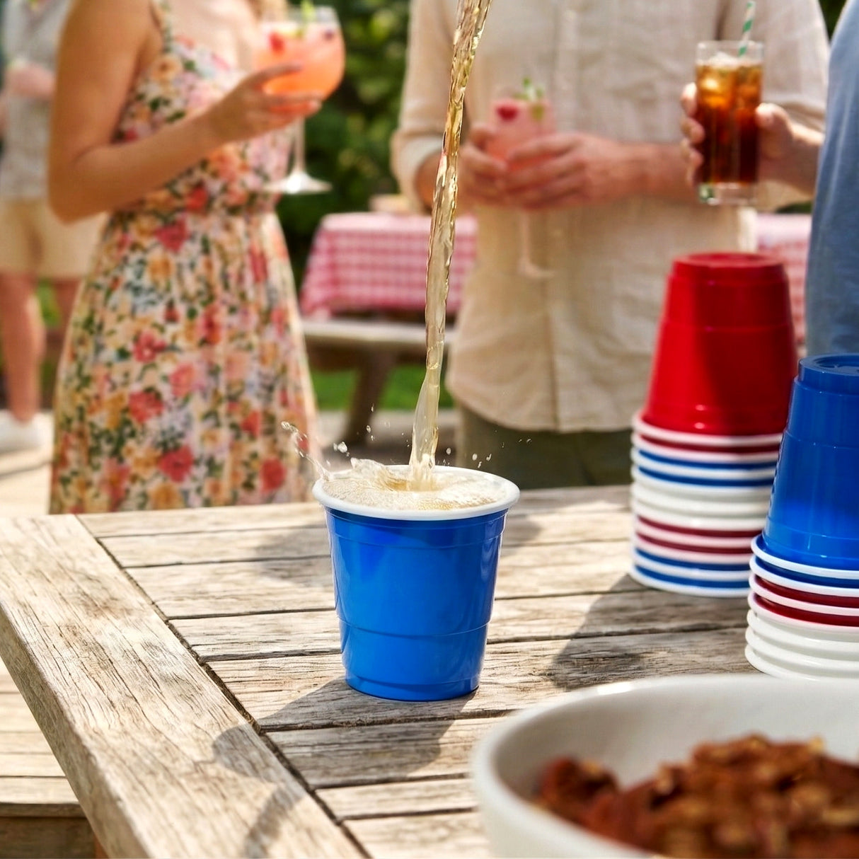 Party 1.75 oz Lil’ Liberties Mini Plastic Shot Cups in Red, White & Blue, Set of 20