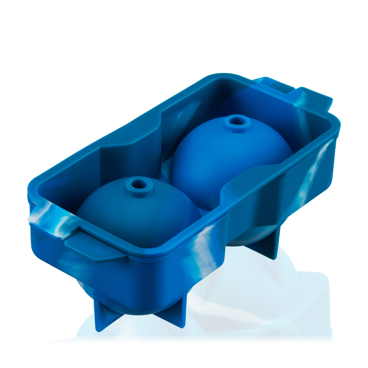 Silicone 2.25" Ice Sphere Mold in Blue Marble