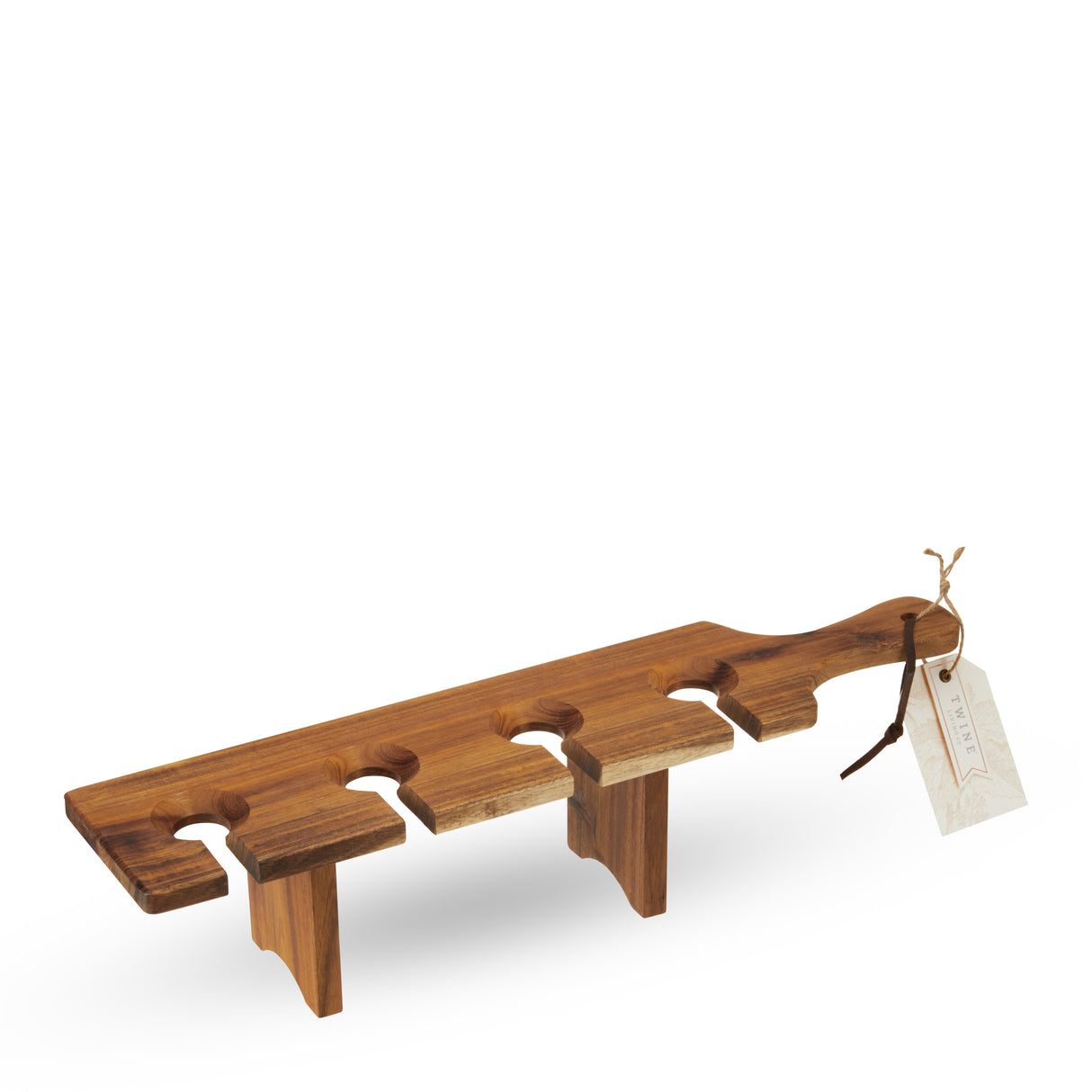 Acacia Wood Easy Transport Wine Flight Carrier