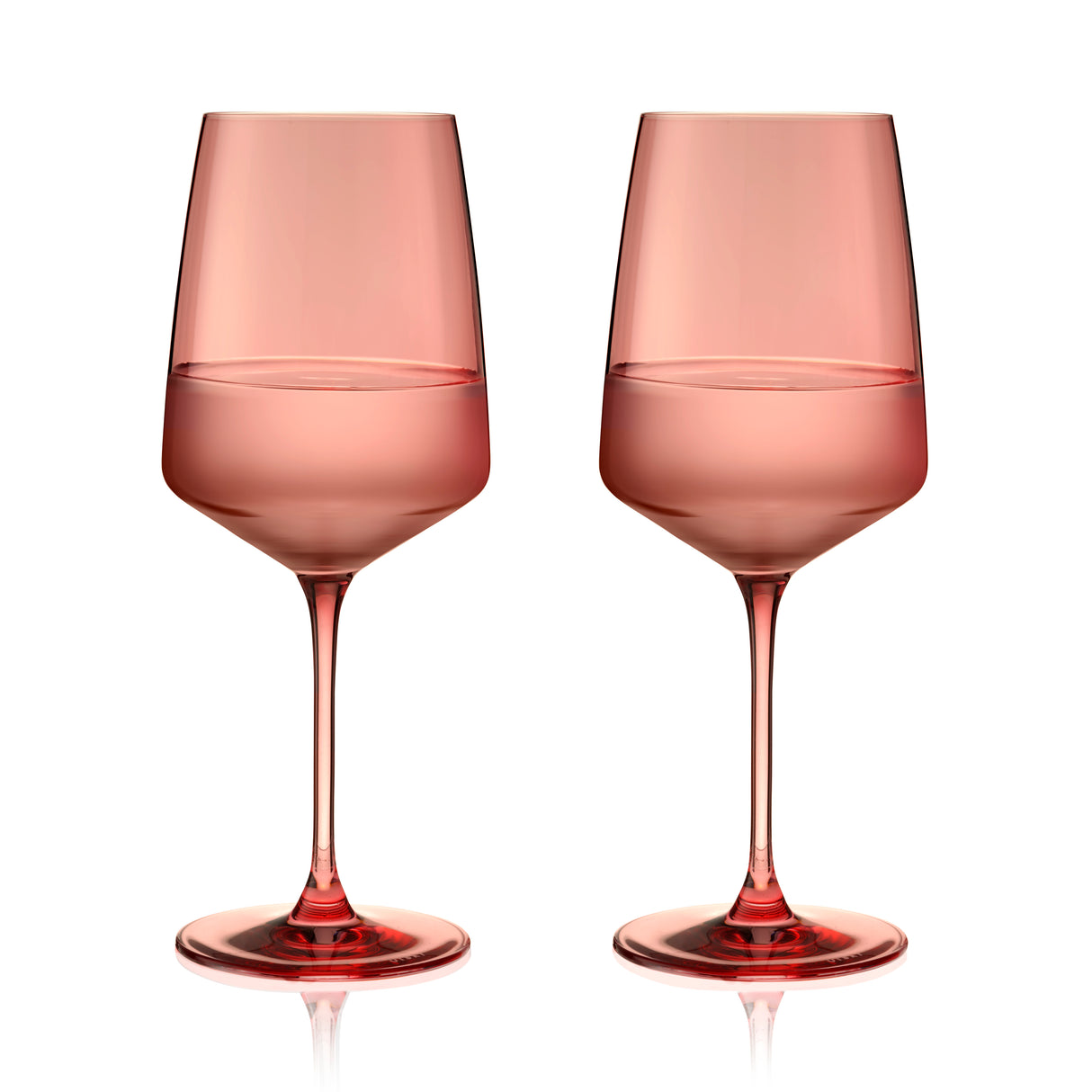 Reserve Nouveau Crystal Wine Glasses in Pomelo, Set of 2