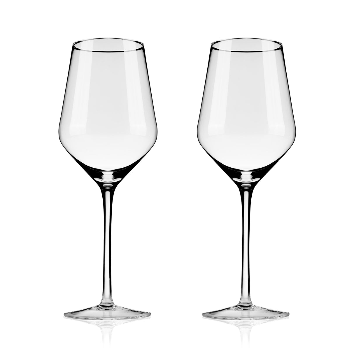 Raye Crystal Angled Chardonnay Glasses, Set of 2