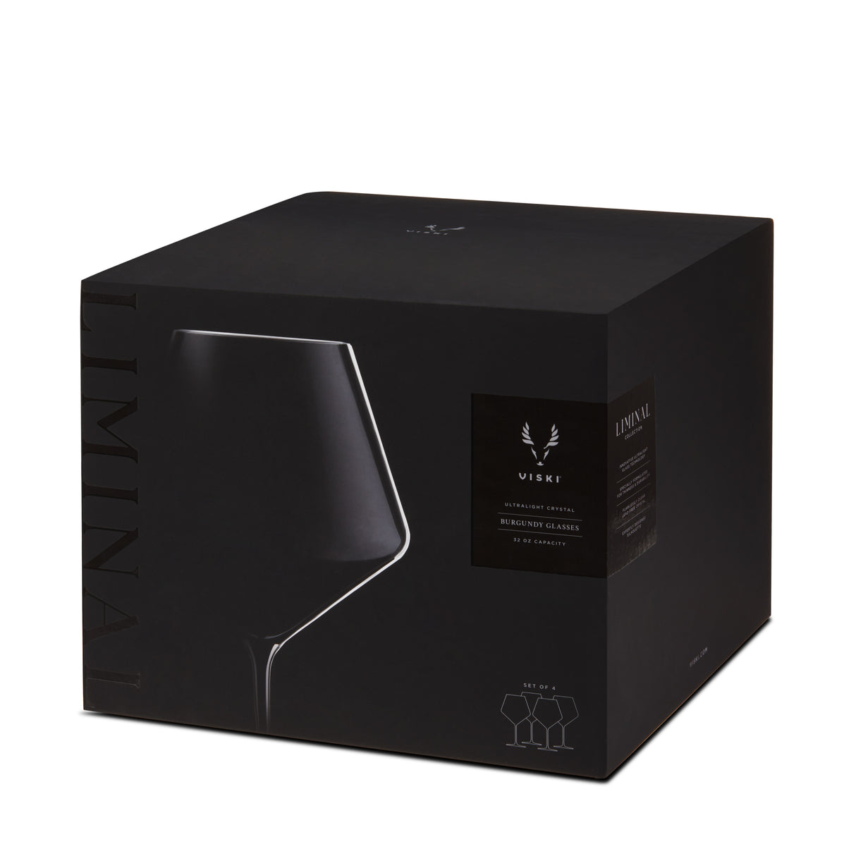 Reserve Liminal Burgundy Wine Glasses, Set of 4