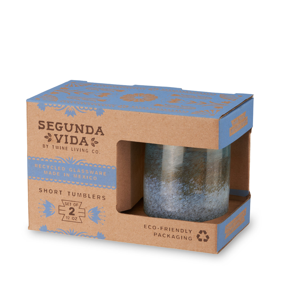 Segunda Vida Playa Bonita Recycled Tumblers, Set of 2