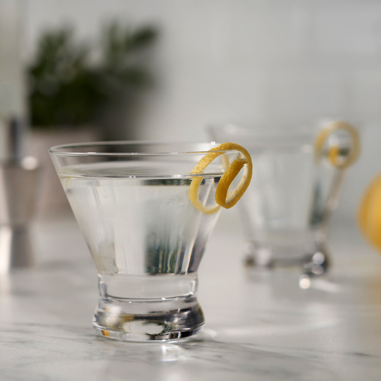 Stemless Martini Glasses, Set of 4