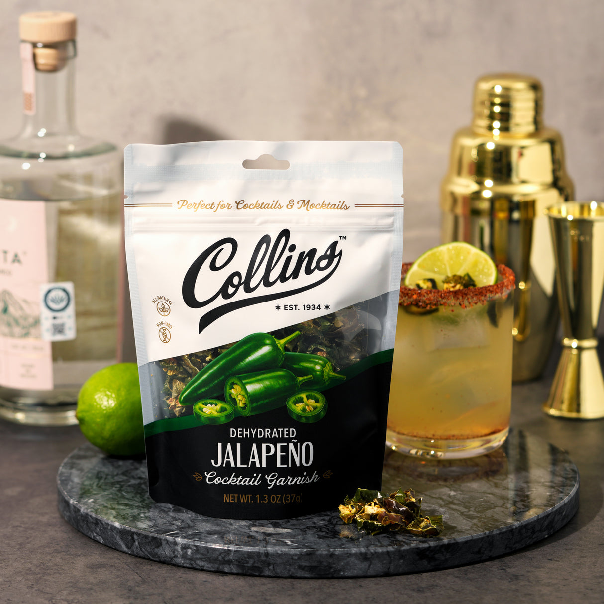 Dehydrated Jalapeño Cocktail Garnish, 1.3 oz