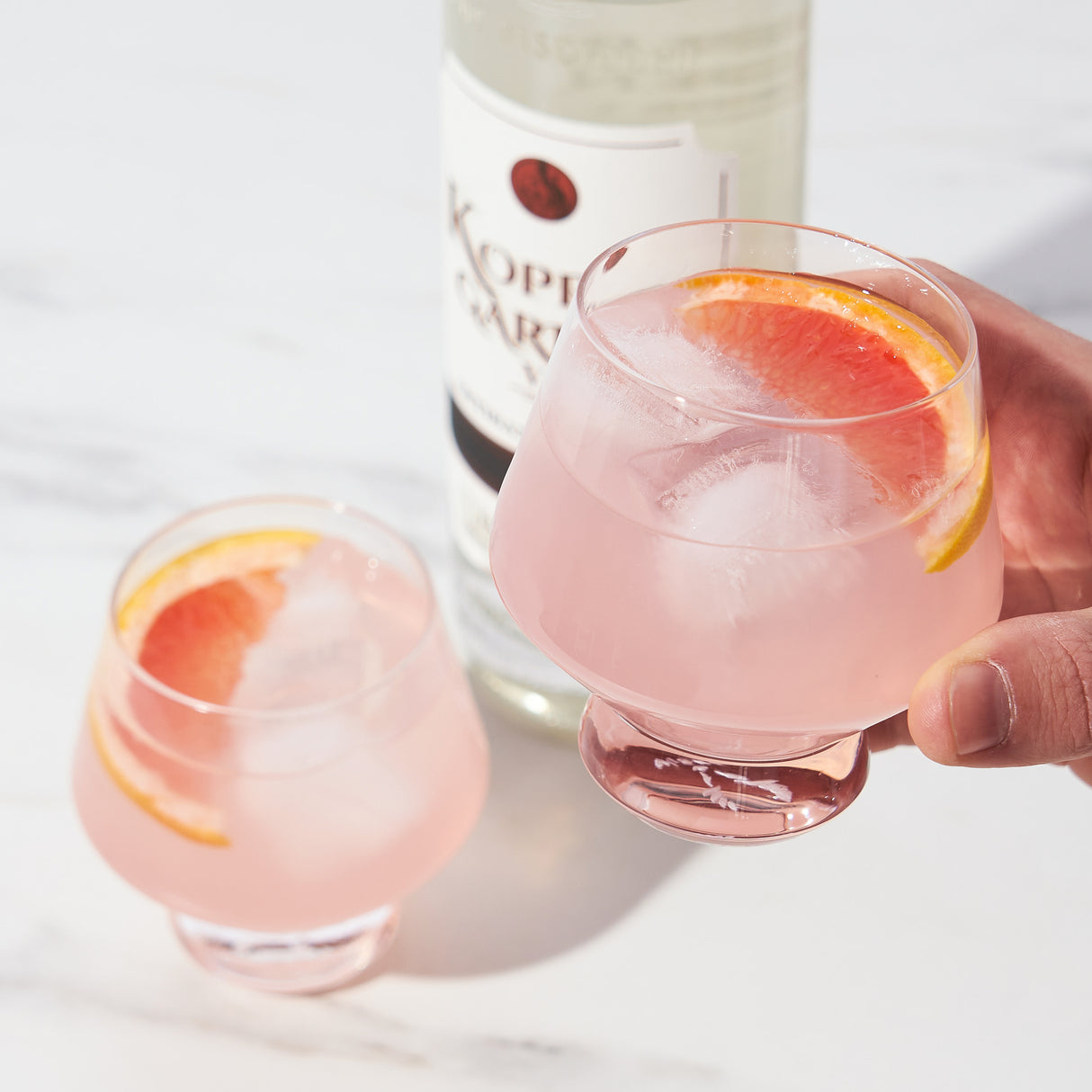 Raye Footed Crystal Punch Glasses, Set of 2