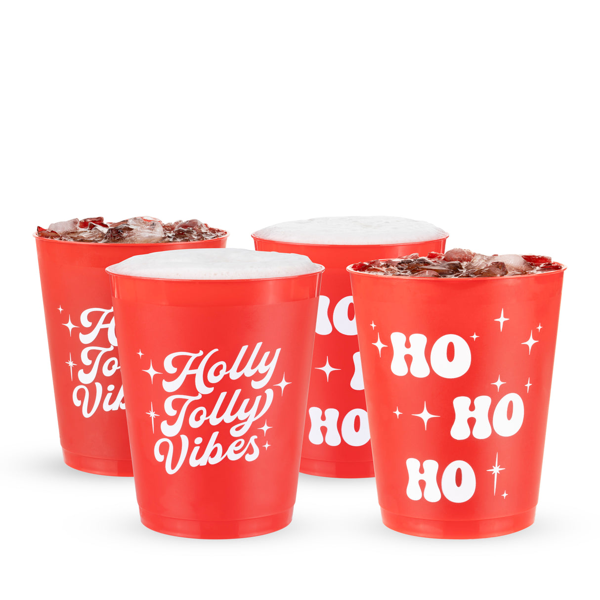 Holiday Vibes Red Cups, Set of 12