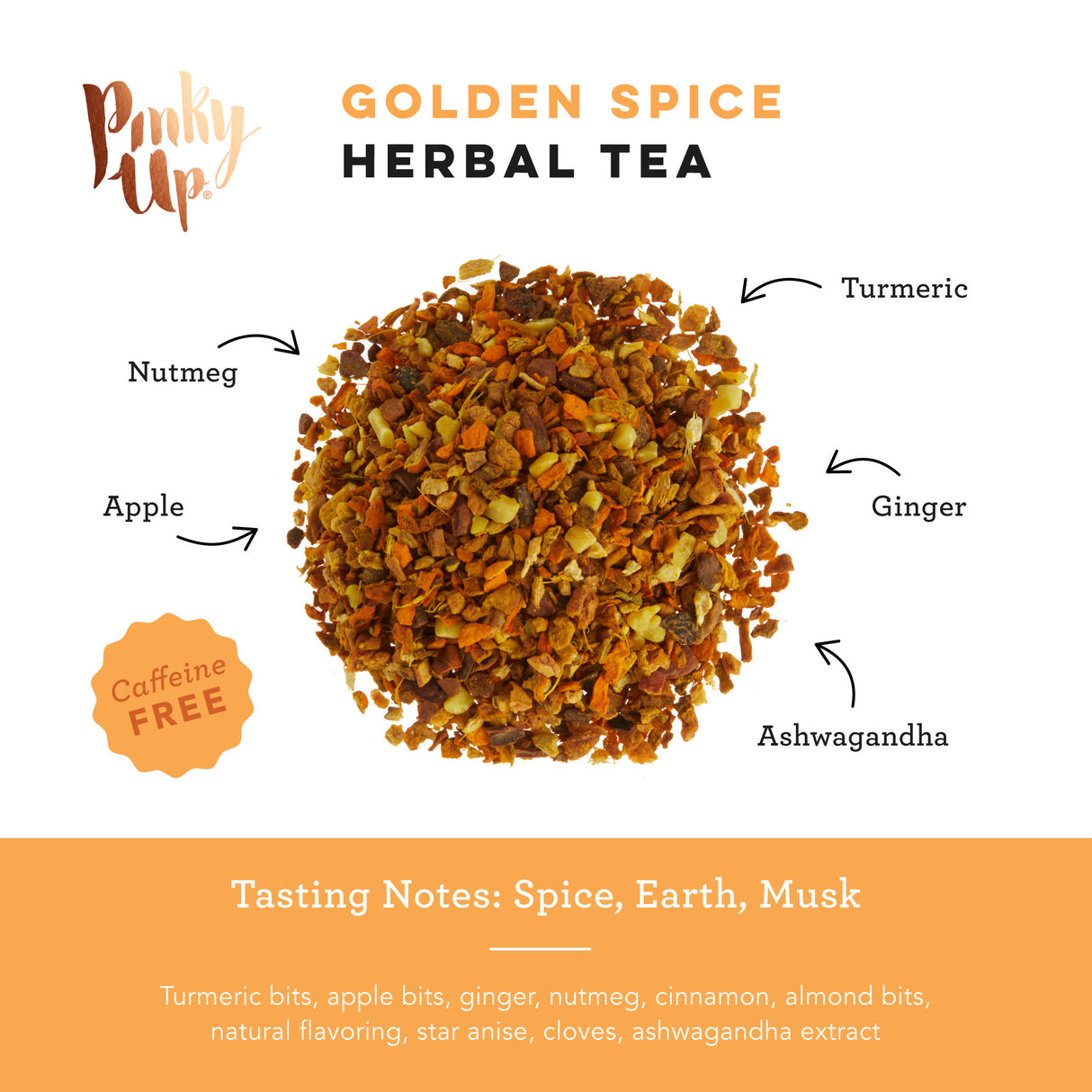 Golden Spice Herbal Tea, 15 Sachets