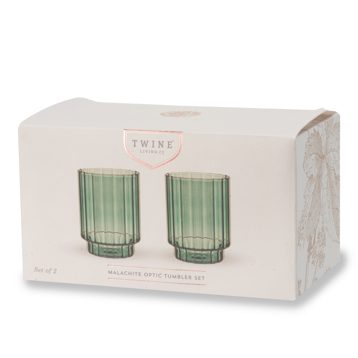 Malachite Optic Tumblers, Set of 2