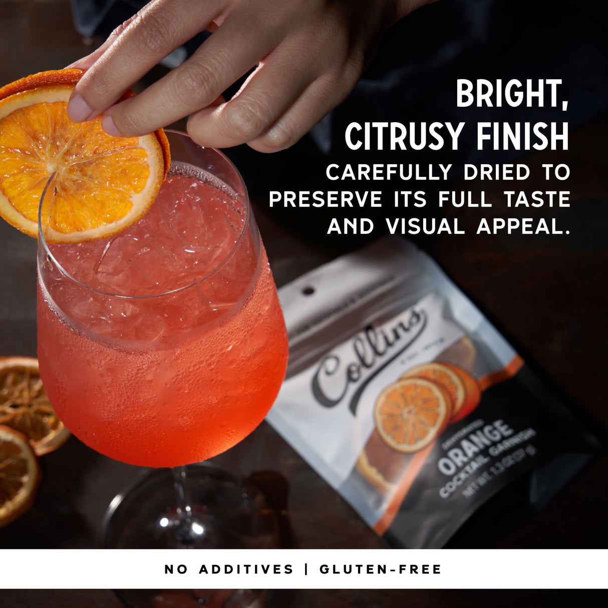 Dehydrated Orange Cocktail Garnish, 1.3 oz