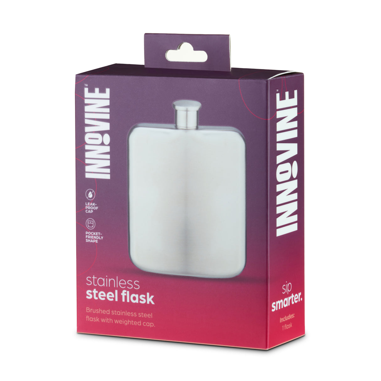 Brushed Stainless Steel Flask