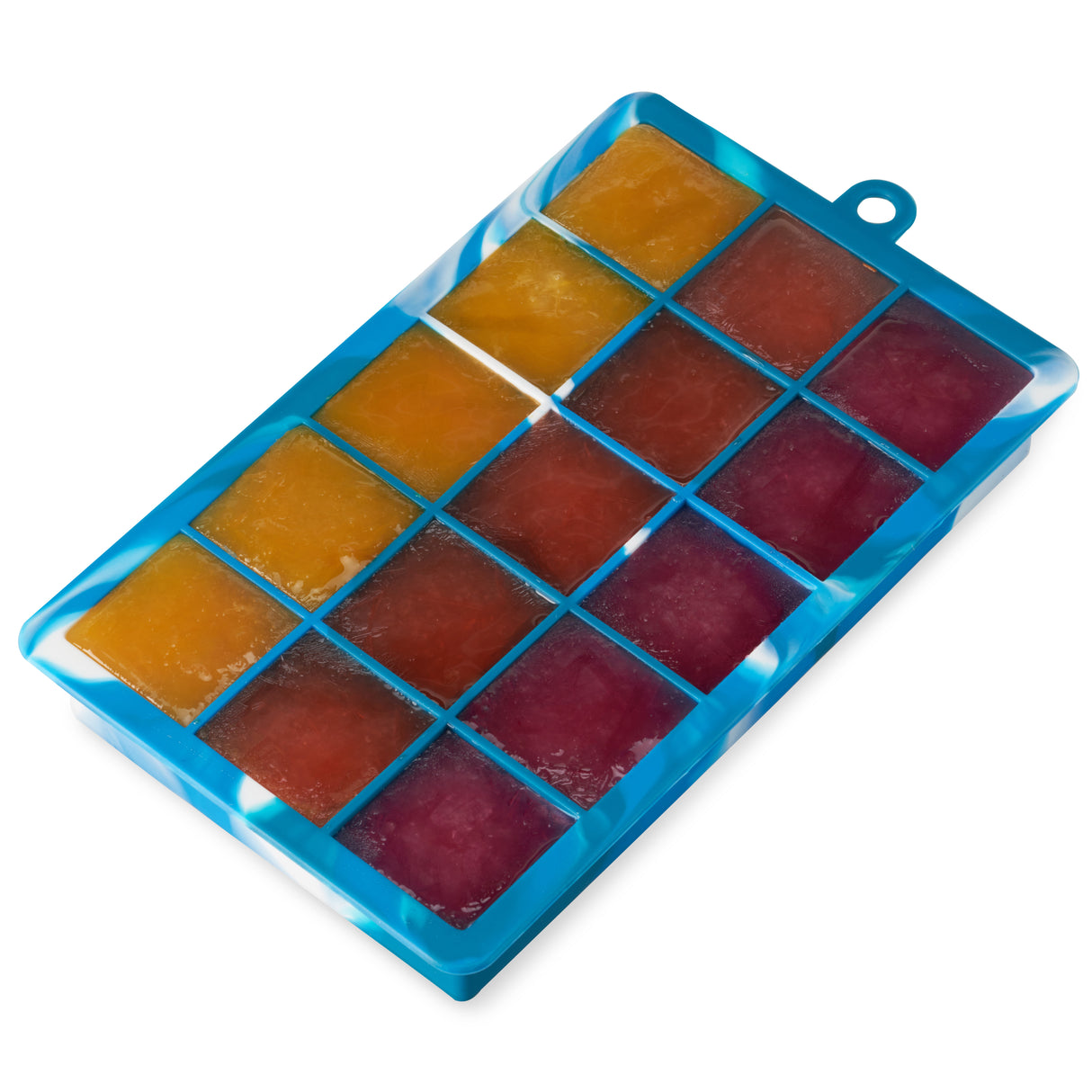 1.25" Ice Cube Tray with Lid in Blue Marble