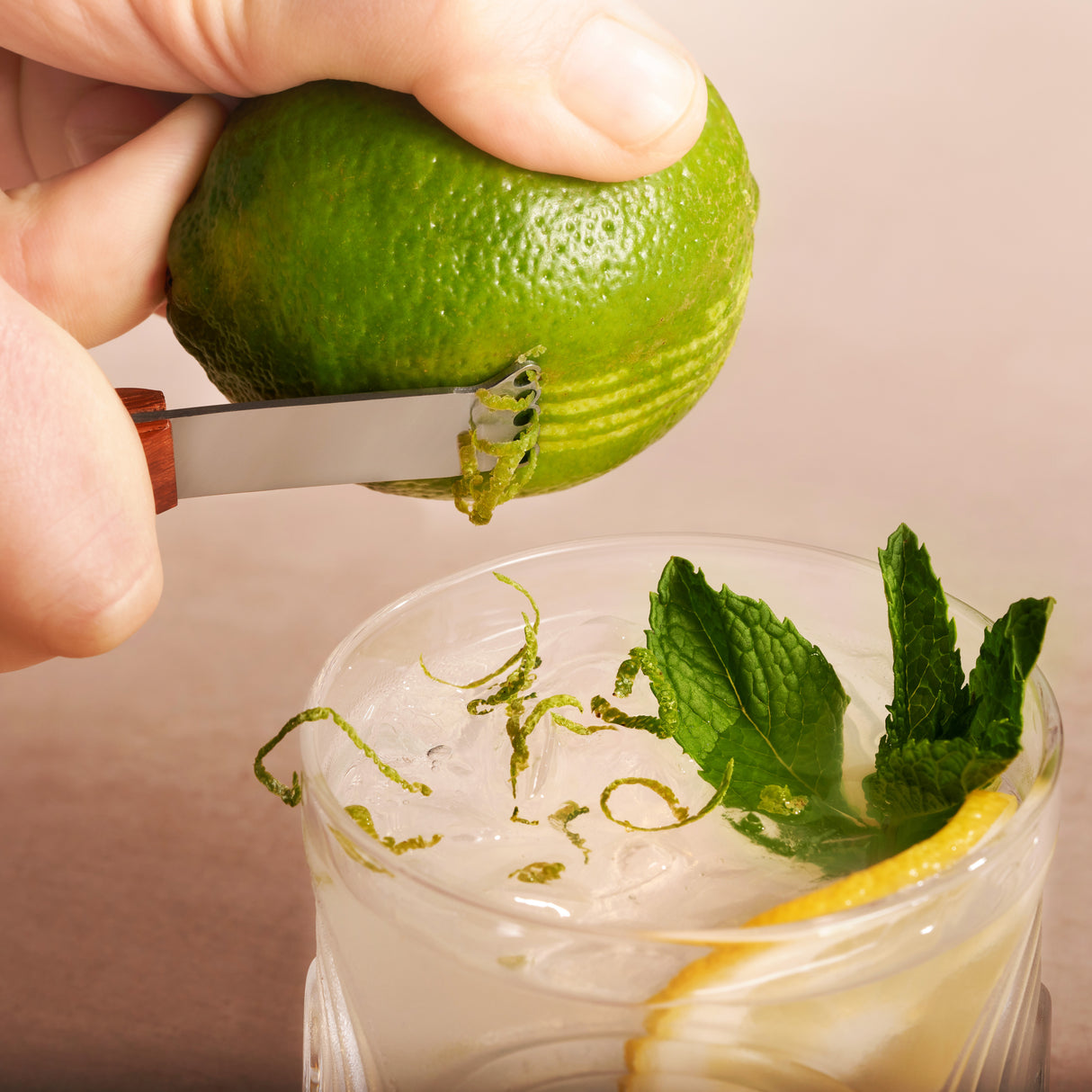 Viski Professional Citrus Zester with Acacia Wood Handle