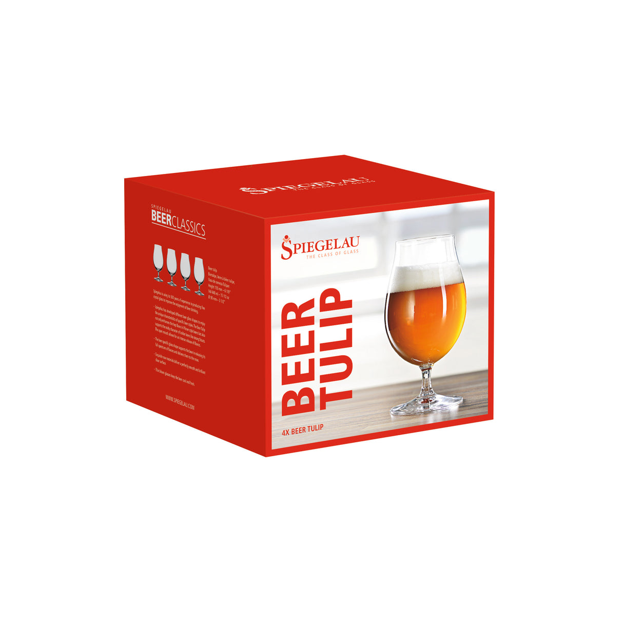 Tulip Beer Glass, Set of 4