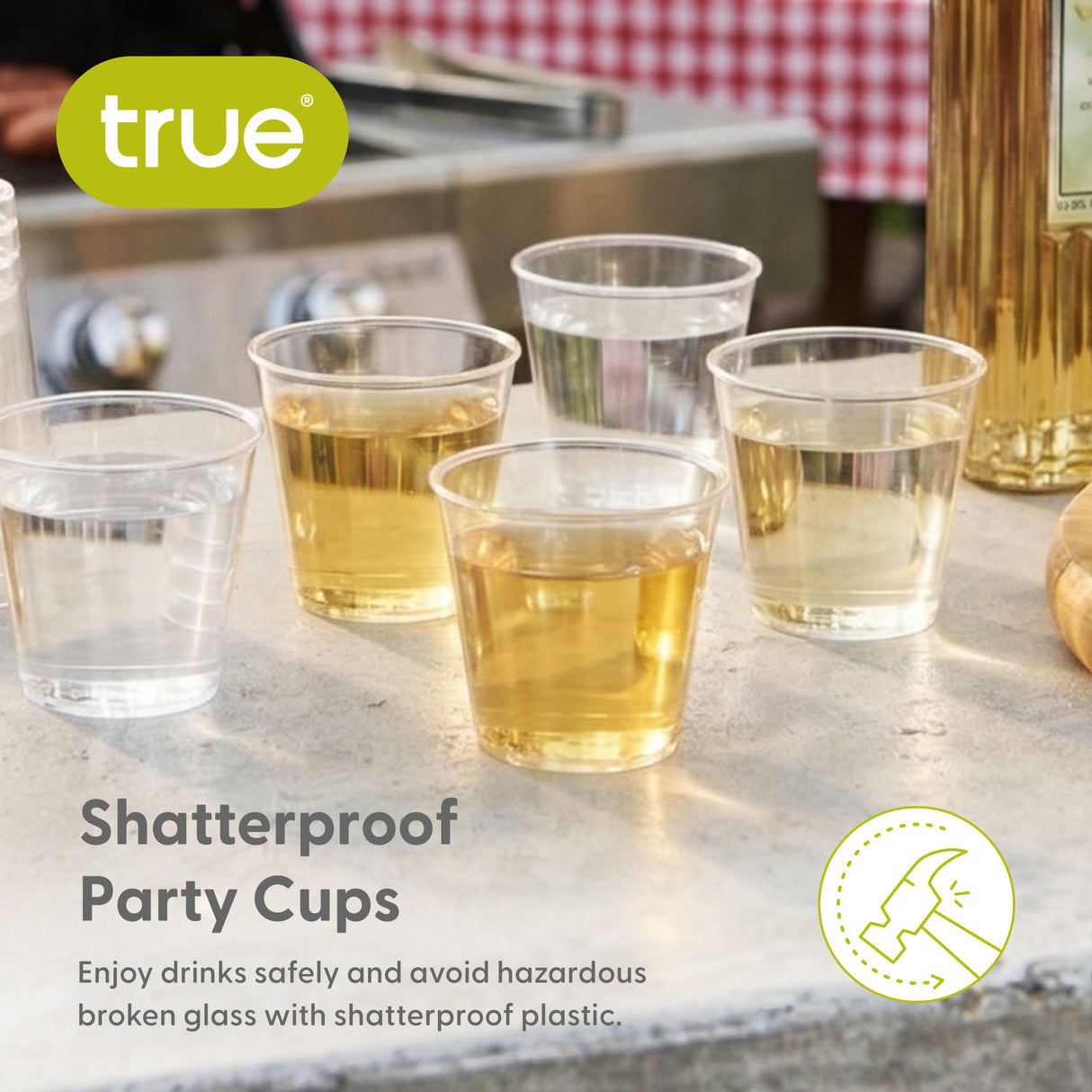 Party 1 oz Plastic Shot Glasses in Clear, Set of 50